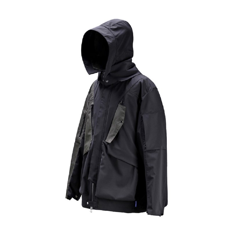 2in1 all-environment waterproof multi-bag reconnaissance four-form jacket - Men's Coats & Jackets - Other Materials Black