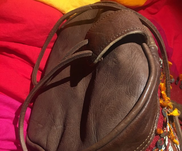 モロッコの手作りのアンティークカーペットのスパンコールバケツバッグ