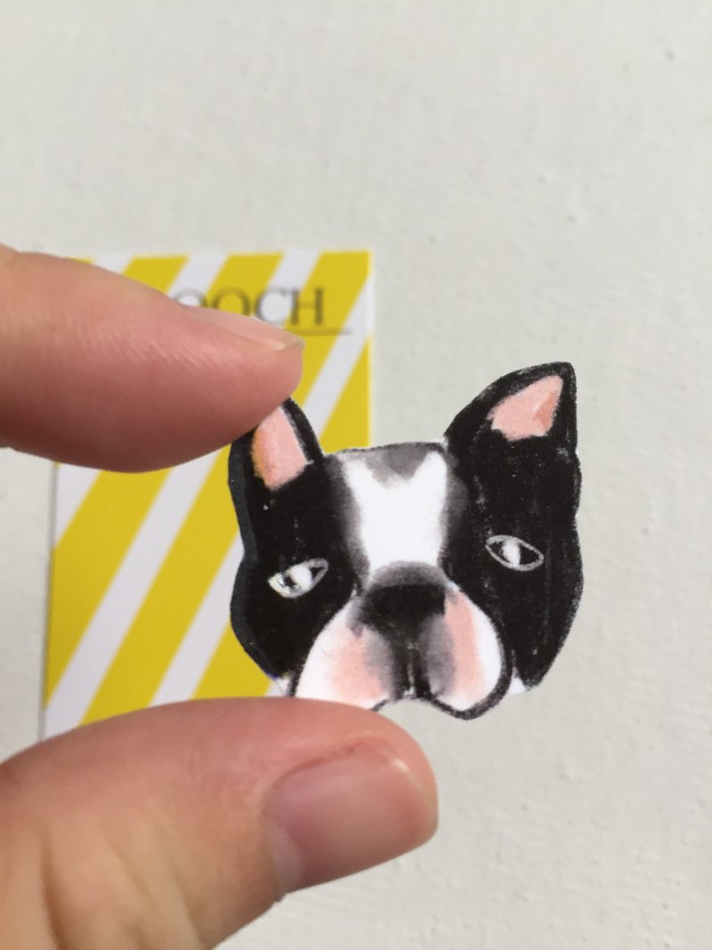 French Bulldog Animal Pin Badge - เข็มกลัด - พลาสติก 