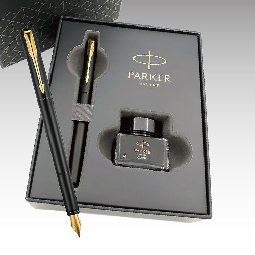 文聚 Parker 派克新威雅XL 黑桿鋼金夾墨水禮盒組 免費刻字
