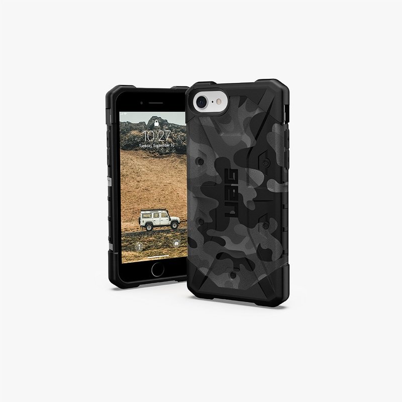 UAG iPhone 8/SE (2022)耐衝擊迷彩保護殼-黑 - 手機殼/手機套 - 橡膠 黑色
