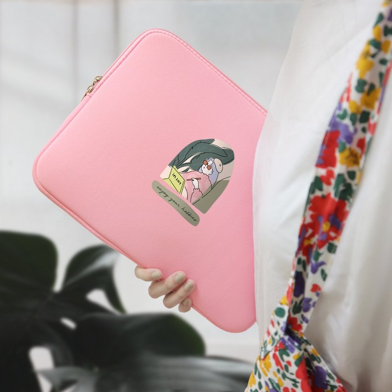 Enjoy Your Hobbies, Laptop Sleeve , Macbook Air 11 Inch Case,Macbook Pro 13 Inch - กระเป๋าแล็ปท็อป - ยาง สึชมพู