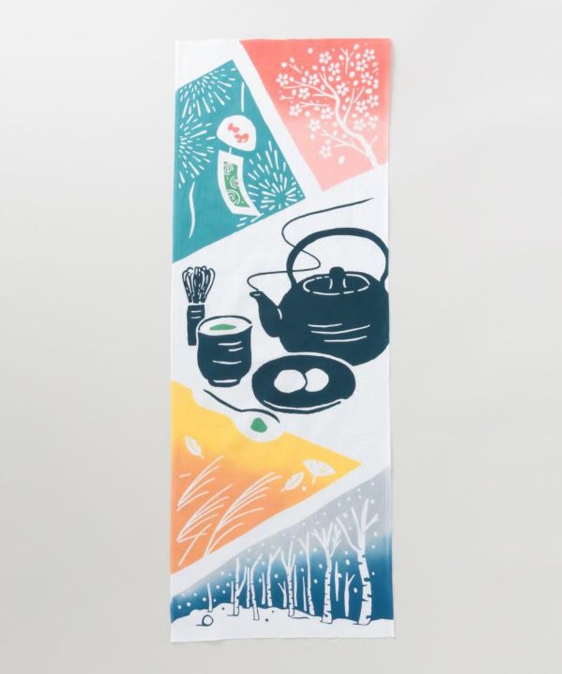 TENUGUI Towel - Four Seaons and Tea - 毛巾/浴巾 - 其他材質 