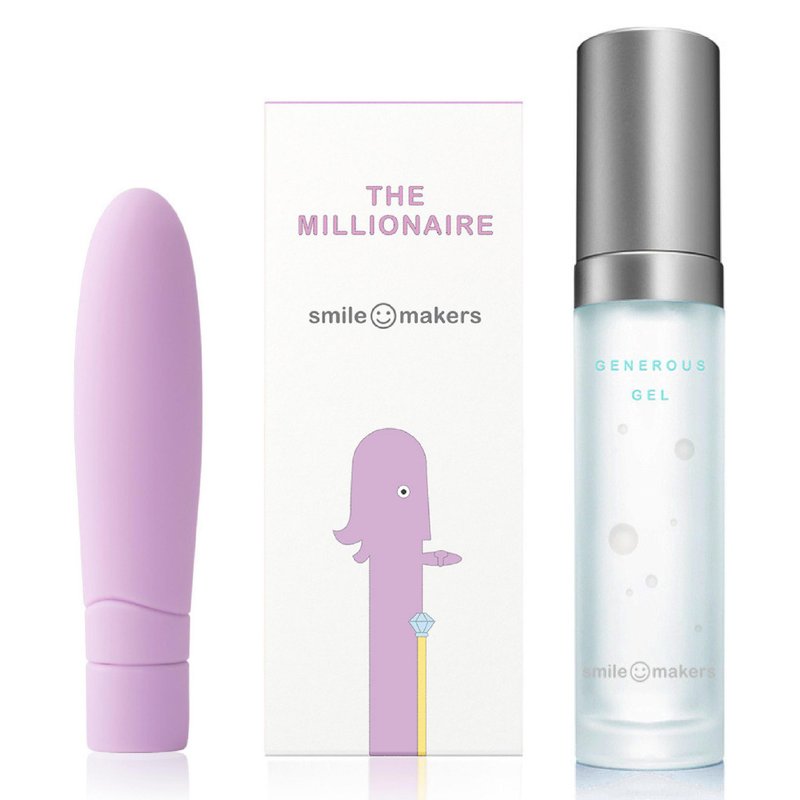 Smile makers Charming Regal Electric Massager & Thick Lubricant (Shelf Life: 202503) - สินค้าผู้ใหญ่ - ซิลิคอน สีม่วง