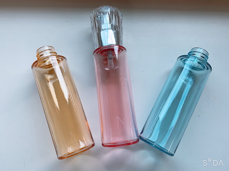 3 pieces of 50ML brand new diamond skin care product empty bottles (pink blue orange) - อื่นๆ - พลาสติก 