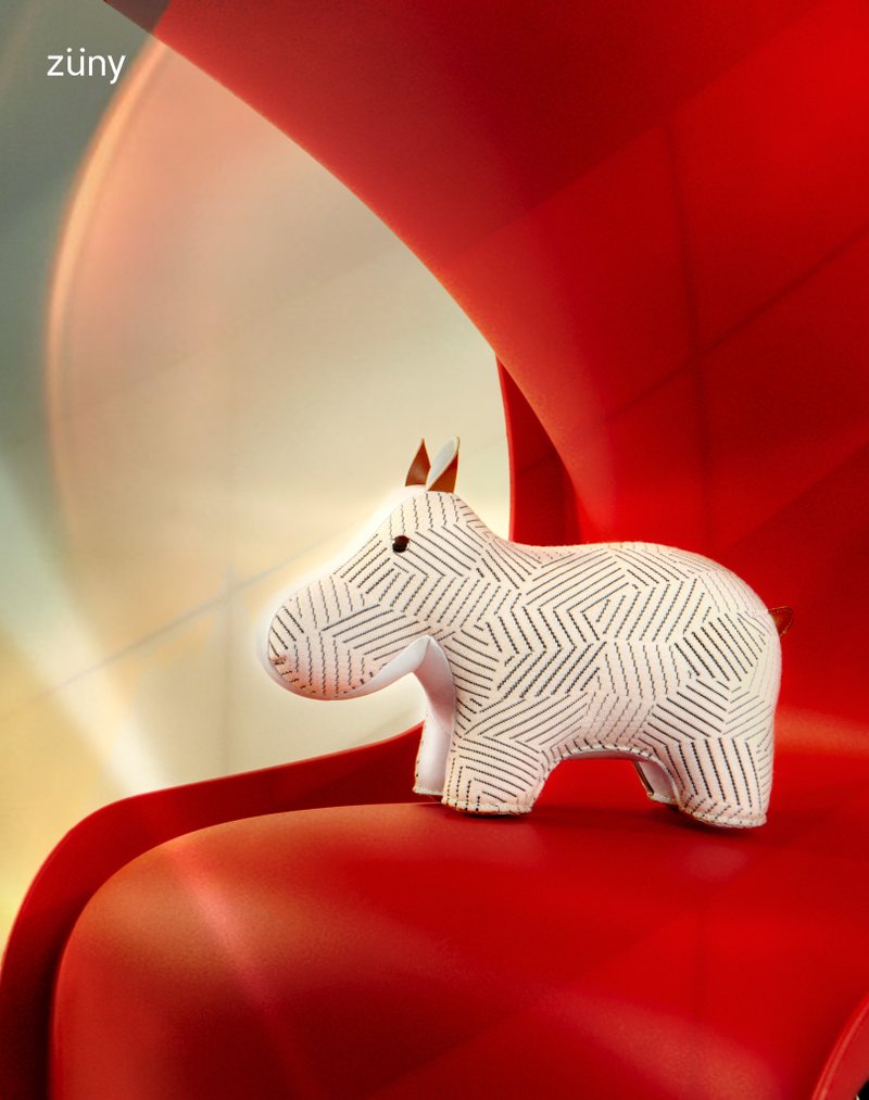 【 書擋 】河馬Hippo Kvadrat布料拼接皮革典藏擺飾 | 生日 送禮 - 擺飾/家飾品 - 聚酯纖維 多色