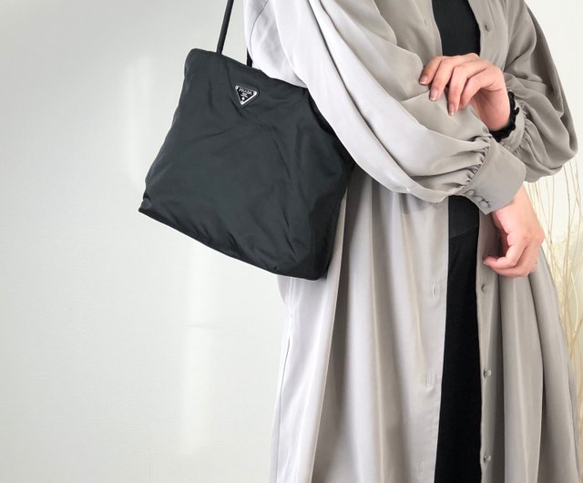 日本直送 名牌中古包 】PRADA プラダ トライアングルロゴ ハンドバッグ
