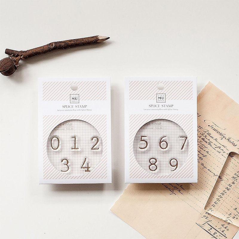 【My Icon Stamp | Big numbers set】A set of 2 styles | Clear Stamp、Date Stamp - Stamps & Stamp Pads - Silicone Transparent