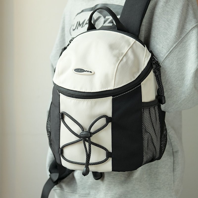 Scocon series mini backpack hiking school bag outdoor mountaineering travel backpack olive black 8.5L - กระเป๋าเป้สะพายหลัง - เส้นใยสังเคราะห์ สีกากี