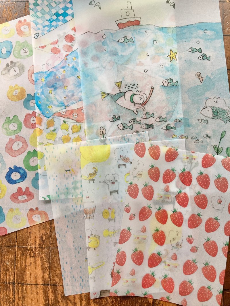 spica garden/muu-chan /Summer transparent design paper assortment set - อื่นๆ - กระดาษ 