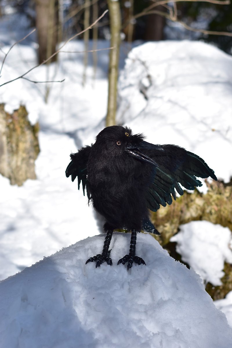 Mystical Three-eyed Raven, realistic toy