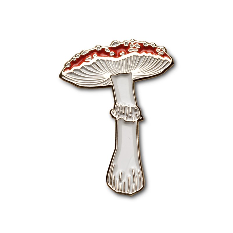 Enamel Pin Fly Agaric - 徽章/別針 - 琺瑯 紅色