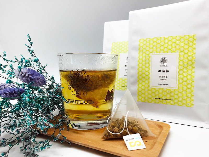 洋甘菊茶 調情師 | 甘甜菊香 溫潤口感 | 三角立體茶包15入 - 茶葉/漢方茶/水果茶 - 植物．花 黃色