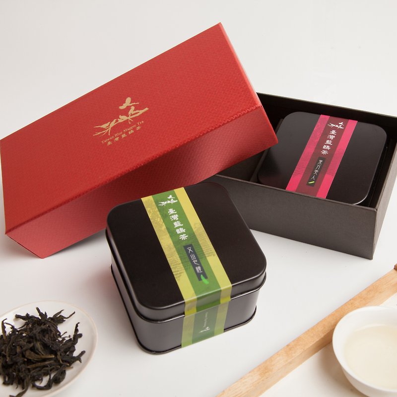 台湾ブルーカササギ茶ギフトボックス（+文山東） - お茶 - 紙 レッド