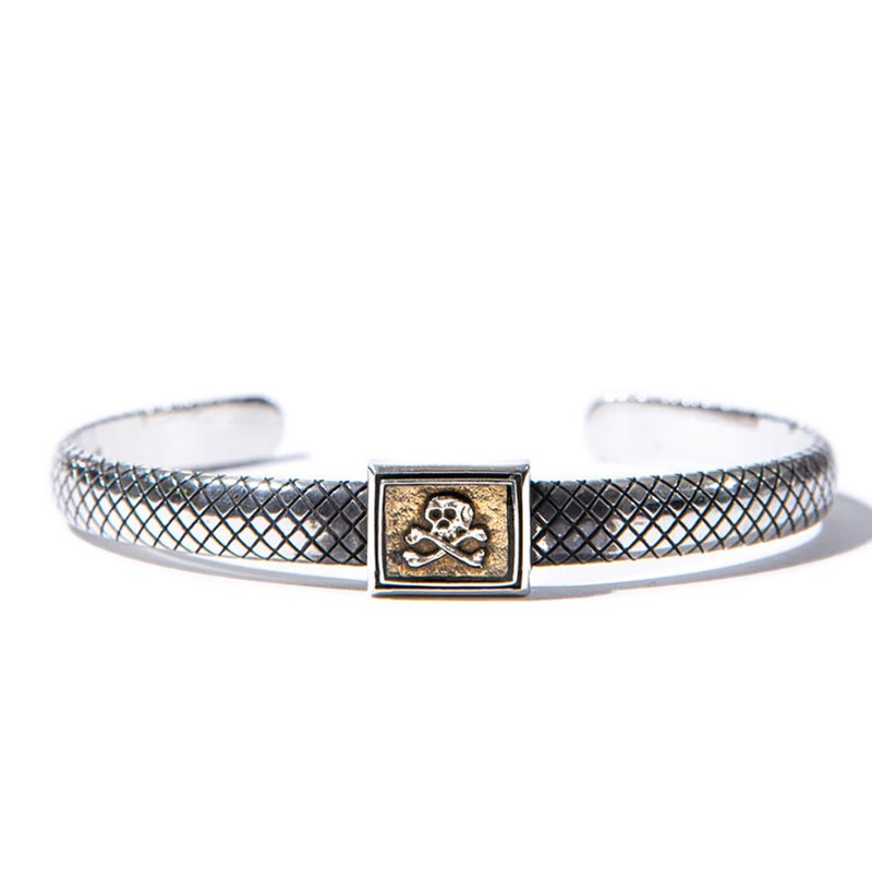 【Knockout】PENETRATE MEMENTO MORI Sterling Silver Skull Bracelet Bronze Style - Bracelets - Sterling Silver 