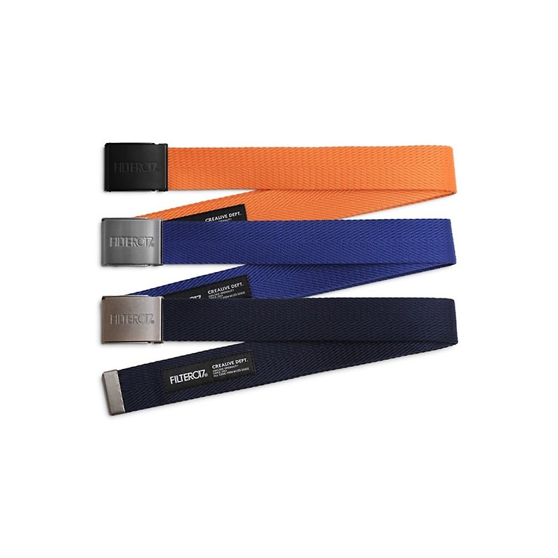 Filter017 Foundation Webb Belt (2017) / Canvas metal buckle belt - Belts - Cotton & Hemp 