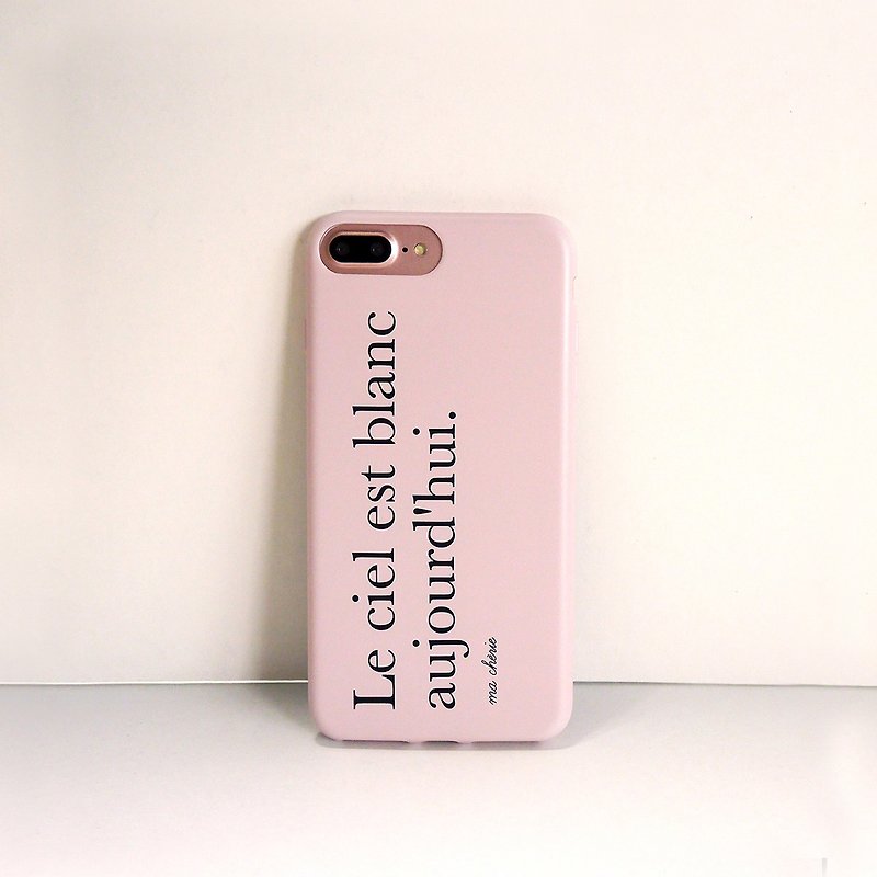 The sky is white mobile phone shell - Phone Cases - Rubber Pink