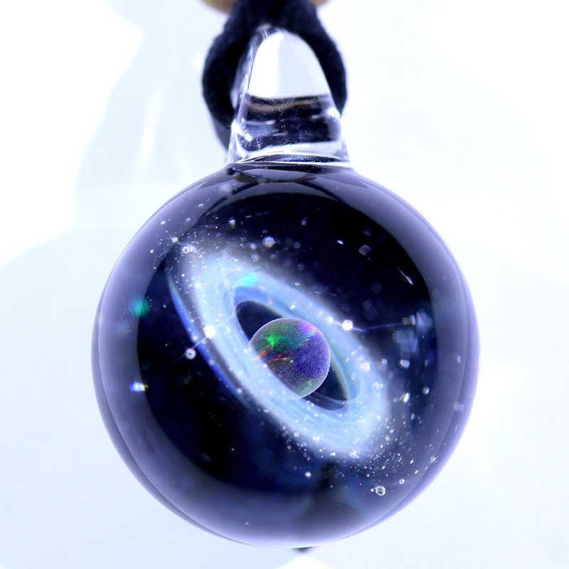 宇宙玻璃頸鏈吊墜22mm no.120 - 頸鏈 - 玻璃 藍色