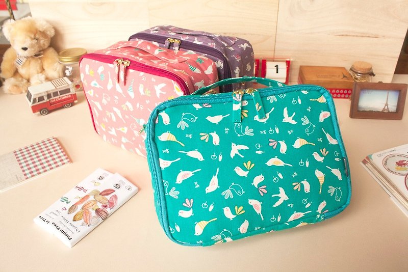 Chuyu [Promotion] Flower cloth love portable universal storage/mother bag (M) - Messenger Bags & Sling Bags - Other Materials Multicolor
