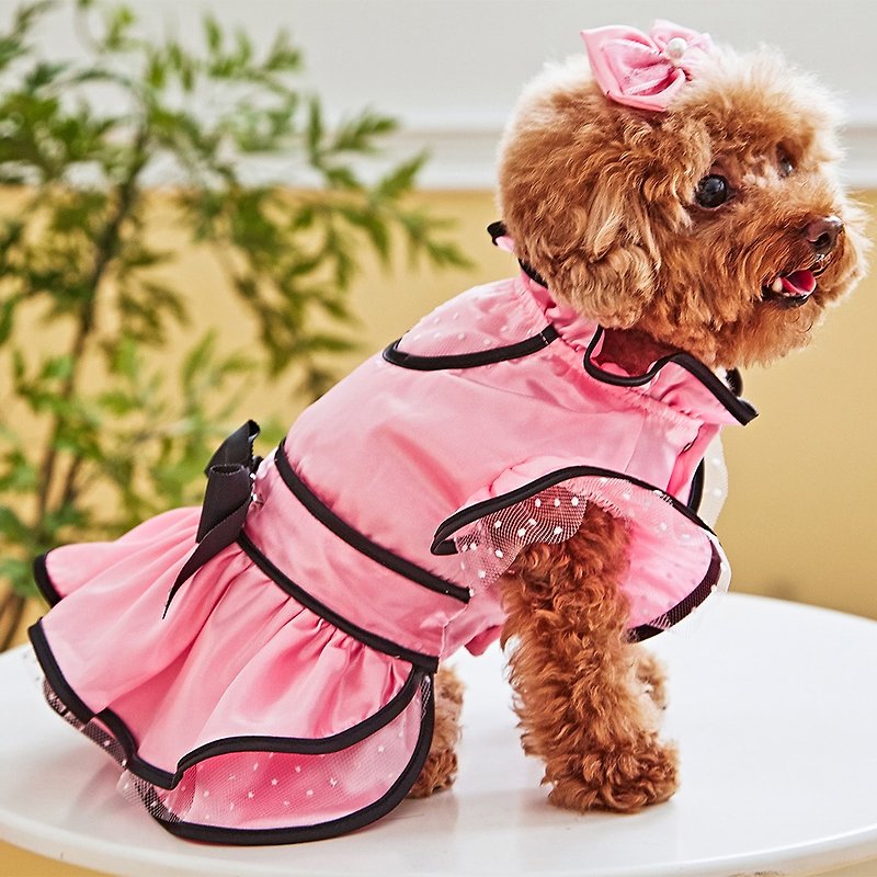 Pet Clothes Princess Puff Skirt (Pink) - ชุดสัตว์เลี้ยง - ผ้าฝ้าย/ผ้าลินิน สึชมพู
