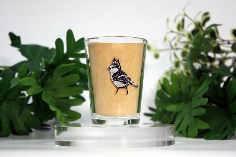 Small bird glass cup CHECK inn X spring pool glass joint goods - Bar Glasses & Drinkware - Glass Transparent