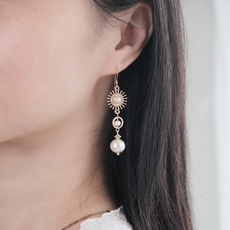 Sunrise Dawn Pearl Drop Earrings - Earrings & Clip-ons - Other Materials White