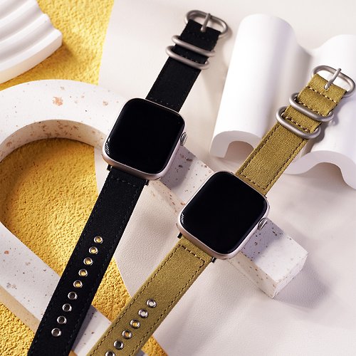 W.WEAR 時間穿搭 Apple Watch 高強度帆布 蘋果錶帶