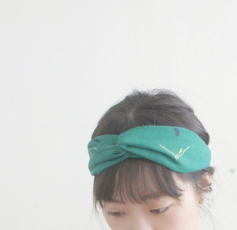 Out of print last two - your cutest summer hairband green mountain edge - Hair Accessories - Cotton & Hemp Green
