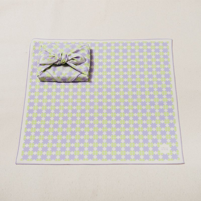 Furoshiki Cloth / Old Mosaic Tile / Purple Stars - ผ้าเช็ดหน้า - ผ้าฝ้าย/ผ้าลินิน 