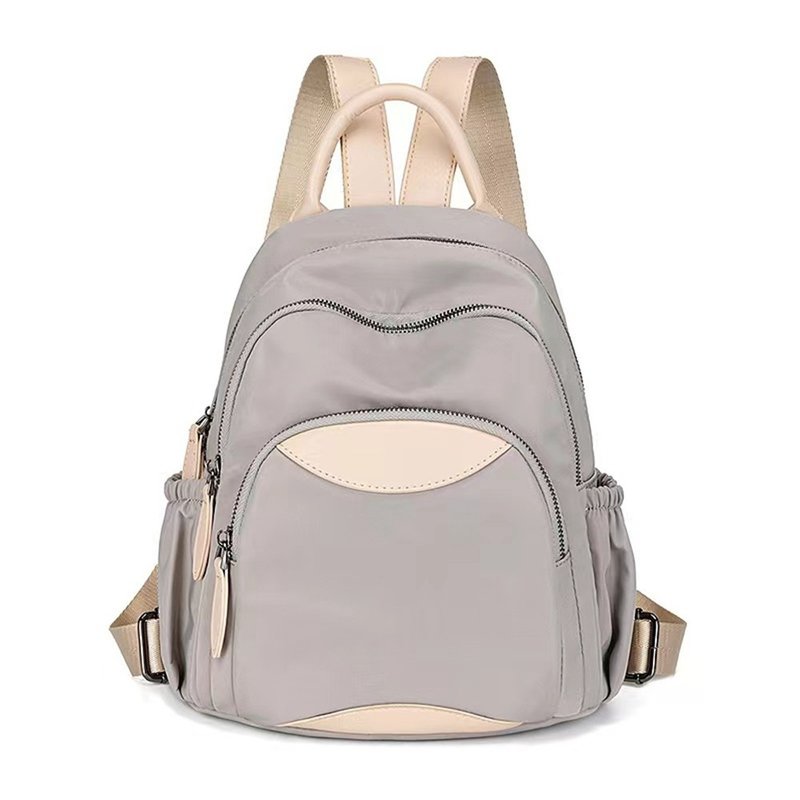 Fashion laptop backpack/travel backpack/student bag/backpack/computer bag business bag female - กระเป๋าเป้สะพายหลัง - วัสดุกันนำ้ สีเทา