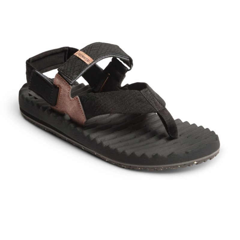 Freewaters Treeline Sport Detachable Wide Web Sandals/ Men's/ Black - Sandals - Silicone Black