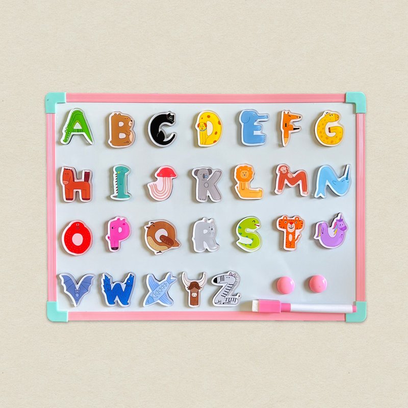 新品 / 壓克力磁鐵 / 咚東牌英文字母 / 共26枚 - 磁鐵 - 壓克力 多色