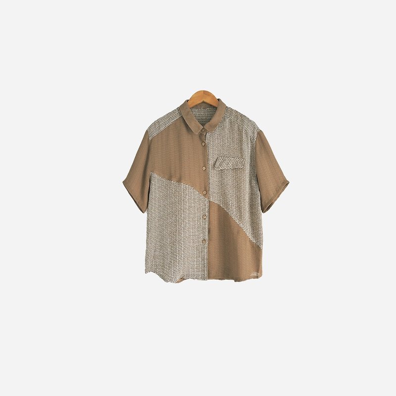 Dislocated Vintage / Stitched Shirt No.507 vintage - Women's Shirts - Other Materials Brown