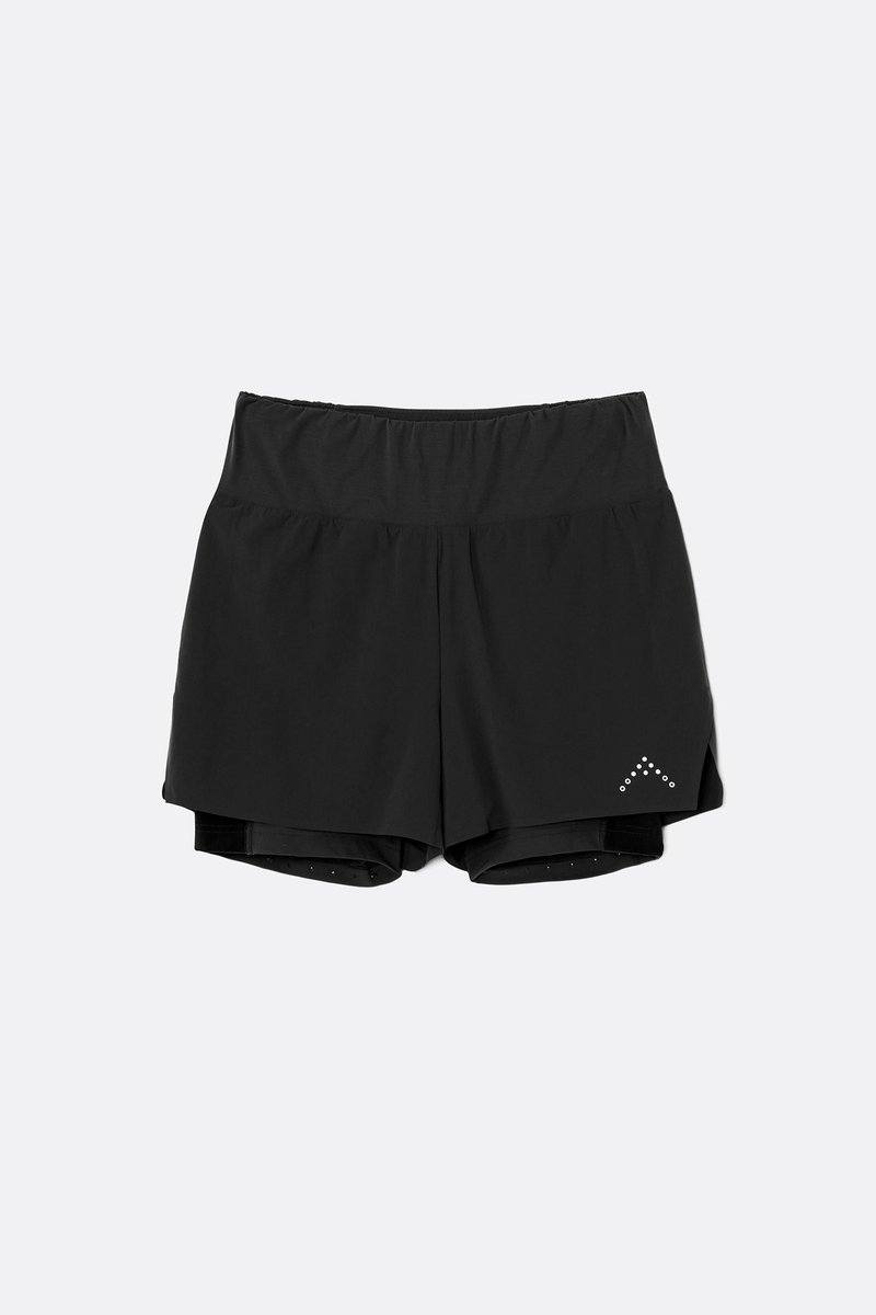 【Rab】Women's Talus 2-in-1 Running Shorts 女 烏木灰 - 女運動褲/機能褲 - 聚酯纖維 黑色
