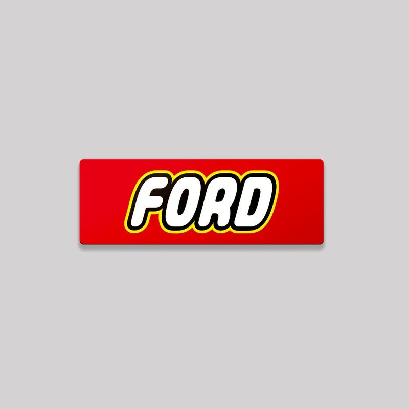 FORD/TOY/鋁牌飾貼 SunBrother孫氏兄弟 - 貼紙 - 鋁合金 紅色