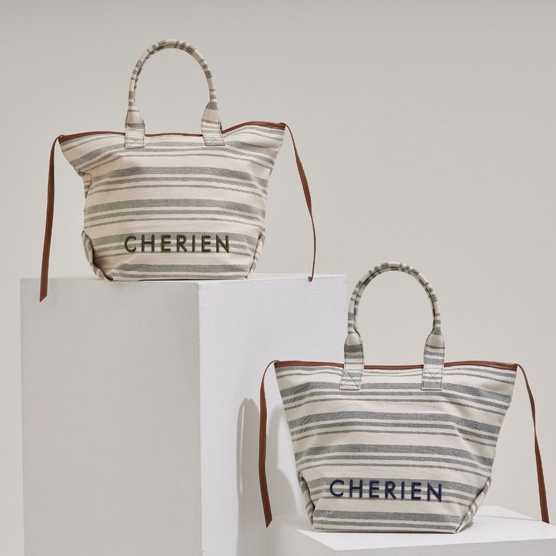 小牛皮帆布手提包 - 手提包/手提袋 - 真皮 