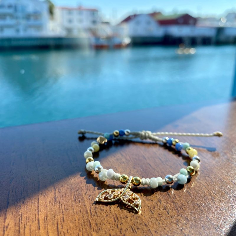 Handmade jewelry| Wax surf bracelet and anklet-Pearlfish - Bracelets - Cotton & Hemp 