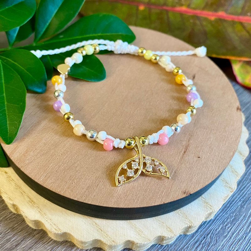 Handmade jewelry| Wax surf bracelet and anklet-YG1220 - สร้อยข้อมือ - ผ้าฝ้าย/ผ้าลินิน 