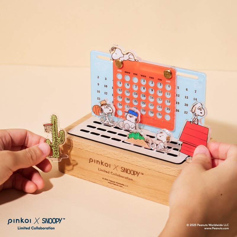 Pinkoi x SNOOPY 兄弟時光萬年曆 SNOOPY Perpetual Calendar - 日曆/月曆/年曆 - 木頭 
