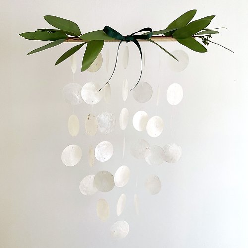 HO’ USE DIY-KIT | Brisbane Fruit Eucalyptus Wreath-White| Shell Wind Chime Mobile|#0-623