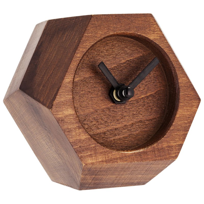 Made In Russia Table Clock Wood Job - Clocks - Wood Brown