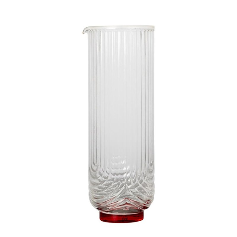 Loella Water Bottle/Flower/Glass Jug - Clear Red - Pitchers - Glass 