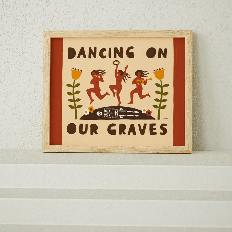 Dancing on Our Graves Dancing on Our Graves - Print/Poster - โปสเตอร์ - กระดาษ สีแดง