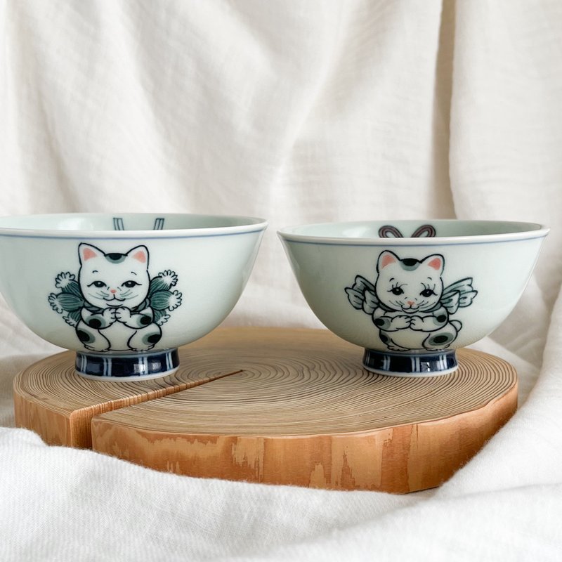 夫婦茶碗 - 碗 - 瓷 白色