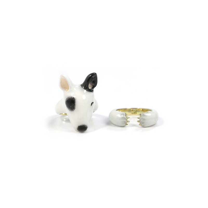 2-Piece Of Bull Terrier Rings. - General Rings - Other Metals White