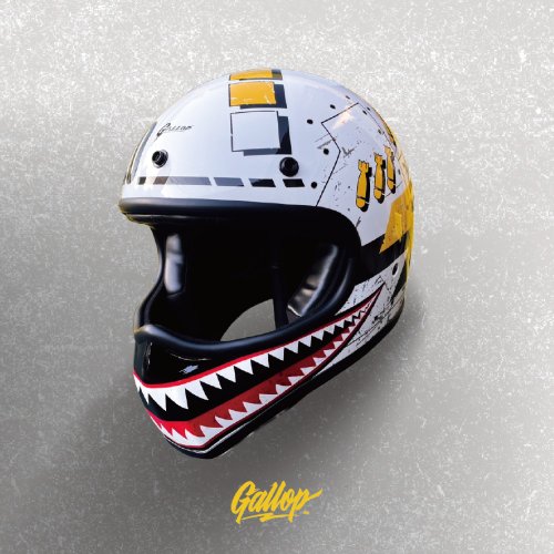 Gallop Kustom Kulture GALLOP M1 王牌 全罩式安全帽 山車帽 白色