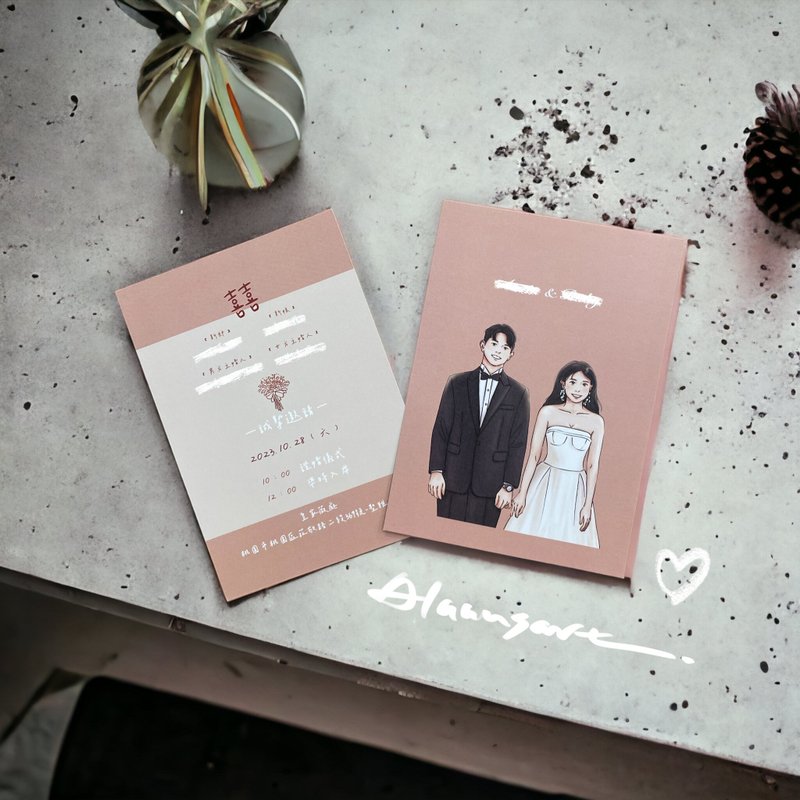 [Purchase additional wedding invitations] Wen Qingfeng simple style customized wedding invitations. Please discuss with the designer first when placing an order. - การ์ดงานแต่ง - กระดาษ หลากหลายสี