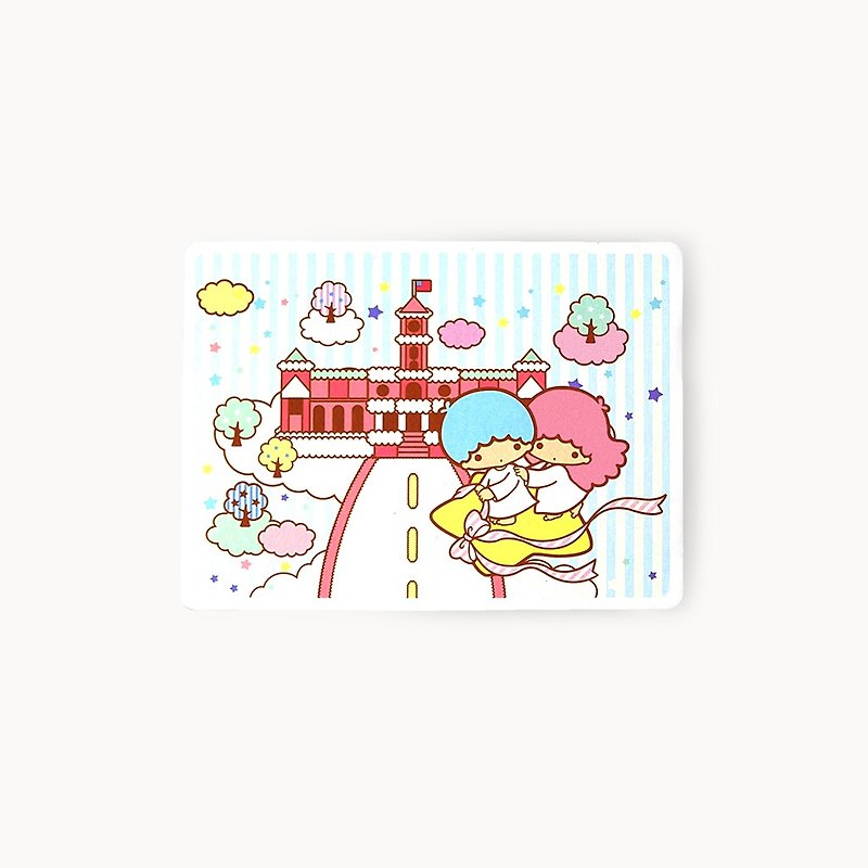 [Roaming Taiwan X Sanrio] Double Star Fairy Postcard (Presidential Mansion) + Sticker (Chiang Cheng Memorial Hall) - การ์ด/โปสการ์ด - กระดาษ 