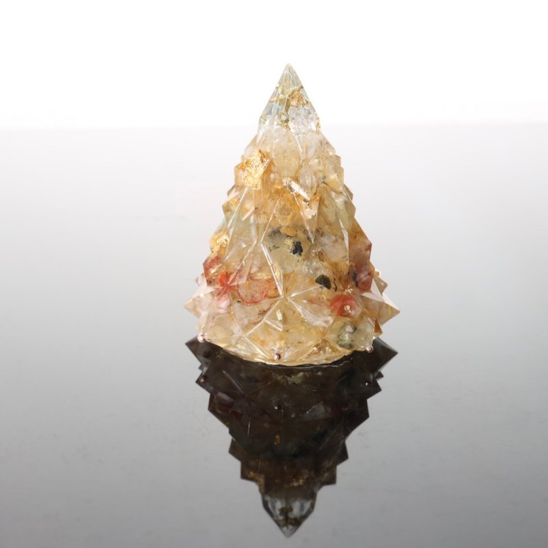 [Fast Shipping] Lucky Golden Gold Foil Crystal Christmas Tree-Aogang Energy Tree/Healing Citrine - ของวางตกแต่ง - หยก สีเหลือง