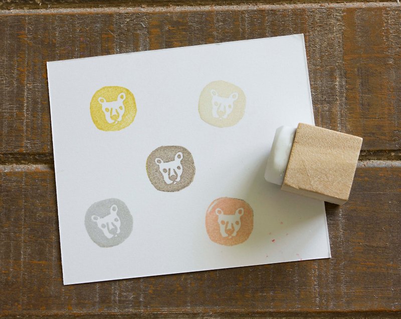 Hand carved lion head rubber stamp small lion hand account - Stamps & Stamp Pads - Rubber White
